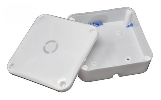 Image of SECURE FIRE PVC Square Junction Box for CCTV Camera Mounting 4X4,White.pack of 8