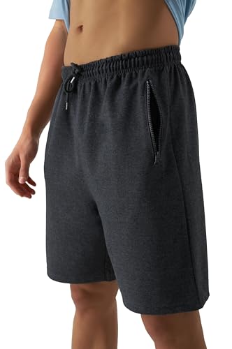 Smith & Solo Sporthose Herren Kurz - Kurze Hosen Herren, Laufshorts Männer Sommer Baumwolle Jogginghose Fitnesshose Sport Sportshorts Bermuda Shorts Hose Trainingshose Tennishose Anthrazit M