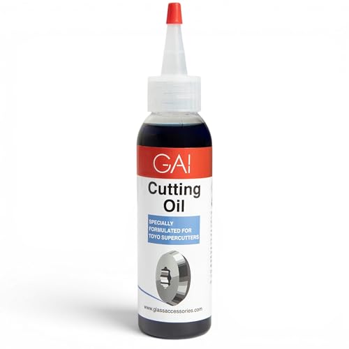 TOYO Glass Cutting Oil | Use for Glass Cutting Stained Glass Glass Bottles Tiles and Mirrors | Even Flow and Resists Rust | Glass Cutters Tools | 4oz (1)