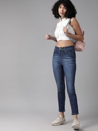 Image of GUTI Womens High Rise Crop Length Jeans()