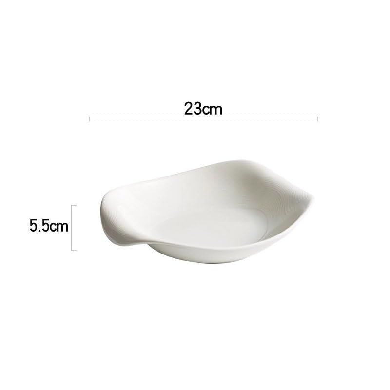 Piatti impilabili da 24,1 cm, piatti da bistecca occidentale, in ceramica, per la casa, per hotel, piatti da zuppa, piatti profondi per ristoranti (24,1 cm)