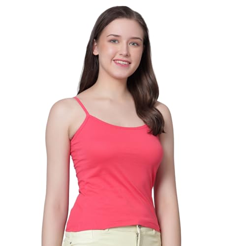Image of Aimly Women's Regular Fit Cotton Camisole Slip Spaghetti | Combo Pack of 2