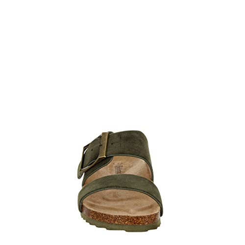 Women's Faux Leather Slip-On Two Strap Cork Bed Sandal3