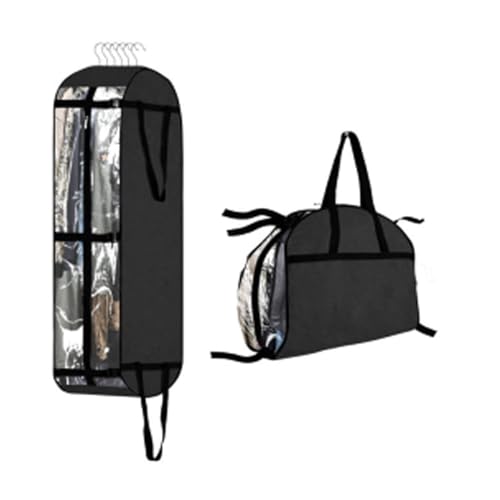 Garment Bags Clothing Dust Cover, Waterproof Clothing Dust Bag, Thick and Wide Durable Clothing Bag,Black