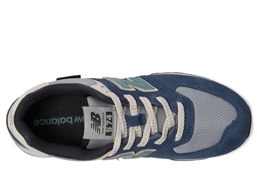 New Balance Kids 574 V1 70s Racing Lace-up Sneaker, Nb Navy/Slate Gray, 4.5 US Unisex Big2