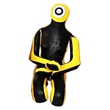 【Materiale】: Questo manichino da allenamento per wrestling e boxe è realizzato in materiale in pelle PU ispessito e resistente, resistente agli urti e agli strappi, sicuro per adulti e bambini.
