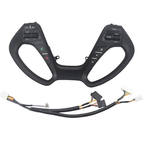 Bouton-poussoir de volant pour Kia K3 et K3S de 2012 à 2018, coloris noir laqué