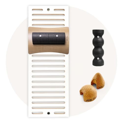 Faszien Set Plus, fixierte Faszienrolle mit Wandhalterung und 2in1 TriggerDuo