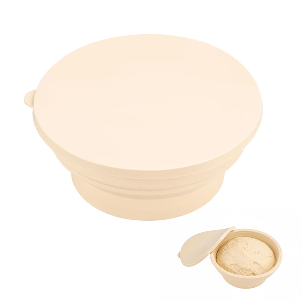 Panier à Pain Chauffant en Silicone, Panier de Fermentation Électrique Thermostatique, Bol de Fermentation Pliable pour le Levain, Idéal pour les Cuisines d'hiver, la Cuisson du Yaourt et des Pizzas