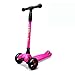 Yui Modelo a Seguir Patinete De Patada For Niños, Adolescente Plegable 3 Ruedas Altura Ajustable Adolescentes Niños Ligeros (Soporta 40 Kg / 88lbs) Modelo a Seguir (Color : Pink)