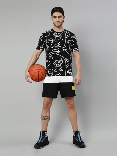 Image of XTEP Playing Big Basketball Series, Sorona Material, Moisture Absorbing & Sweat Dissipating Technology, Superior Elasticity, Colorblocked Design, Basketball T-Shirt for Men - Caramel Brown