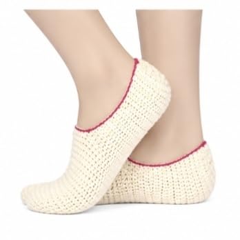 Handmade woolen socks (women) 100% pure KC Hand Knitted Women`s Socks (work of Crochet)-picture-19