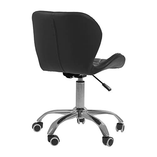 Cadeira Office Eiffel Slim Ajustável Base Giratória - Preta
