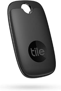 Tile Pro (2022) Bluetooth Item Finder, 1 Pack, 120m finding range, works with Alexa and Google Smart Home, iOS and Android Compatible, Find your Keys, Remotes & More, Black