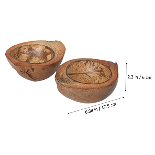 Cabilock 2pcs Coir Candle Cups Coconut Shell Candle Holder for Jar Candles Hawaiian Decor Bohemian Candle Holders Tropical Decor Beach Wedding Decor Candle Jars Tropical Candle Holder