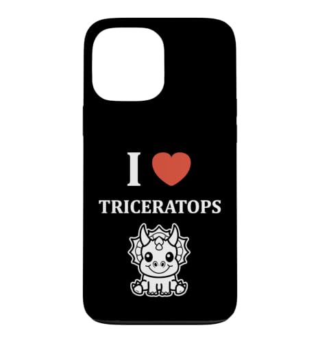 �ʔ��������ȃV���v���ȃ~�j�}���X�g�����g���P���g�v�X i love Triceratops �X�}�z�P�[�X iPhone 13 Pro Max �p