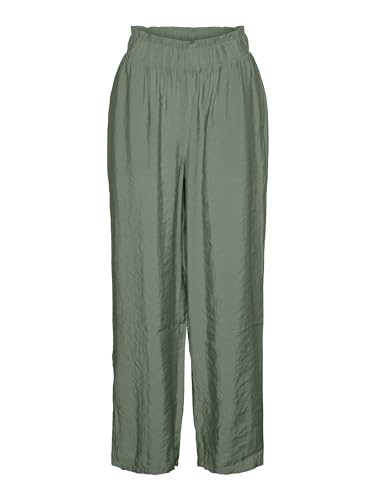 VERO MODA VMQUEENY spodnie damskie z wysokim stanem, Hedge Green, S