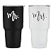 Mr & Mrs Double Wall Steel Tumbler Set - Black and White Vacuum Insulated Wine Tumblers - 30Oz Black & White His and Hers Wine Cups - Temperature Control & BPA-Free Lid - Bride Groom Gift