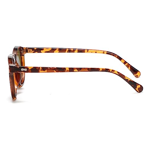 Image of Gleyemor Vintage Polarized Sunglasses for Men Round Sunglasses UV400 Protection Retro Hand-crafted Acetate Frame