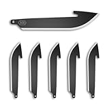 OUTDOOR EDGE RazorSafe 3' Black Drop-Point | 6 Pack of Black EDC Drop Point Blades | Compatible 3' Razor Blade Knives | Perfect for Work & Everyday Carry