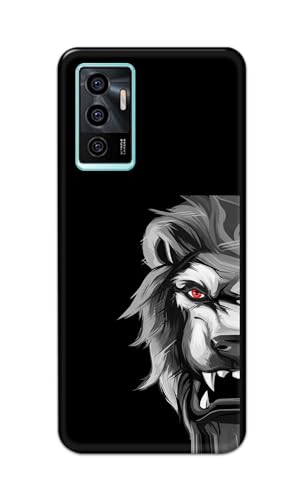 Image of Plastic Printfidaa Printed Hard Back Cover Case For Vivo V23E | V23E 5G | Vivo Y75 4G Back Cover (Angry Lion) -112, Multicolor