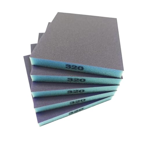 Bloque de lijado, Esponjas de lijado de grano 60-320 6 piezas(5pcs 320Grits)
