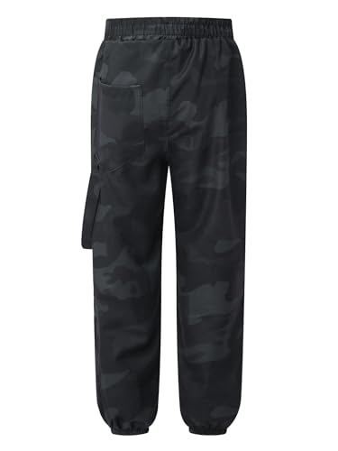 Boy's Camouflage Cargo Joggers Pants Teens Lightweight Hiking Pants for Sports Outdoor with Pockets 5-16Y2