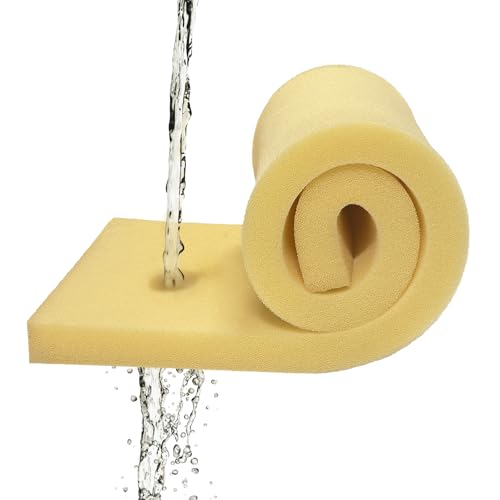 FoamRush 2" x 26" x 72" Water-Resistant Dry Fast Outdoor Upholstery Foam Sheet for Outdoor & Marine Furniture (Chair Cushion Foam for Patio Furniture, Boat Seat Cushion Replacement)