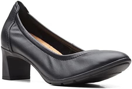 Clarks Women's Neiley Pearl Pump, Black Leather, 8 | Image 3