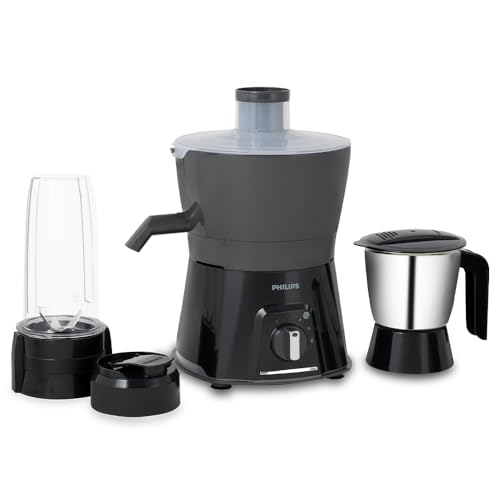 Philips HL7579/00 600 Watt Turbo Juicer Mixer Grinder with 3 Jars -Blend and Carry, Nutri Juicer...