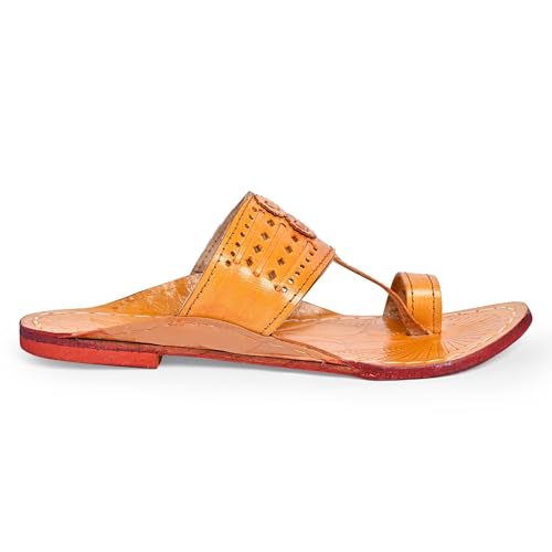 COUNTLESS STEPS Kolhapuri Chappal for Men | Leather Slippers | Kolapuri Chapal - B-PARENT A13