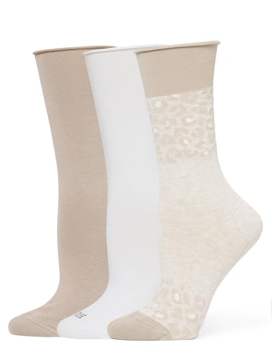 Image of HUE Women's Jeans Sock (Pack of 3), Border Leo Pack, One Size