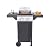 nifoti 2-Burner Propane Gas BBQ Grill with Wire Enamel Cooking Grids & Pizza Box, 24,600 BTU Output Stainless Steel Grill with Foldable Side Table for Outdoor Backyard Barbecue