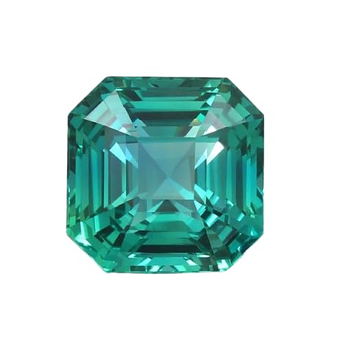 10 Ct Natural Montana Sapphire | Flawless Blue Green Asscher Cut Loose Gemstone | Certified Precious Stone for Custom Jewelry, Ring, Pendant, Healing