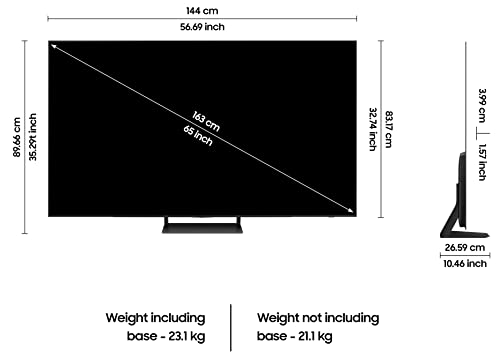 Image of Samsung 163 cm (65 inches) 4K Ultra HD Smart OLED TV QA65S90CAKLXL (Titan Black)