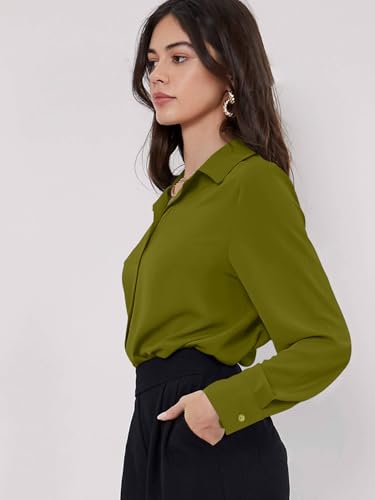 Image of GRECIILOOKS Women's Oversized Fit Rayon Crop Top Shirt | Comfortable Rich Korean Button Down | Workwear Top for Office & Casual Outfit