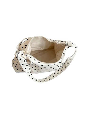 Bolso tote femenino con lunares y correa ajustable miniatura 3