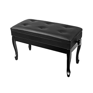 GPAIHOMRY Hydraulische opheffende houten pianobank, zacht leer pianokruk, luxe en praktisch, geschikt voor alle mensen…