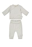 Sterntaler Baby Set Jacke & Hose 2-teilig – Unisex – Melange-Jersey mit Farbsprenkel – Wickeljacke seitlich zum Knöpfen & Hose mit elastischem Bund – Babybekleidung