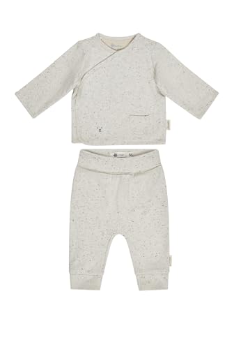 Sterntaler Baby Set Jacke & Hose 2-teilig – Unisex – Melange-Jersey mit Farbsprenkel – Wickeljacke seitlich zum Knöpfen & Hose mit elastischem Bund – Babybekleidung