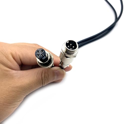 Cable conector GX12 4 pines macho a hembra 1 metro miniatura 2