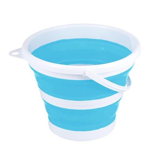 Lonwiner Seau pliable - Jouet de sable - Seau pliable pour enfants - Seau de nettoyage - Seau pliable - 3 l - Bleu
