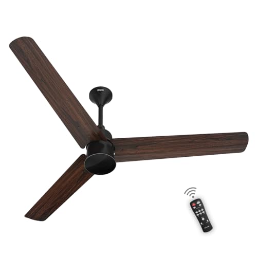 Polycab Silencio Mini 900mm 5-Star BLDC, Remote Ceiling fan for home | 55% Energy Saving, 100% Copper, High Speed, 25 Speed Setting, Reversable & Timer | 4-yr Warranty【Walnut Wood】