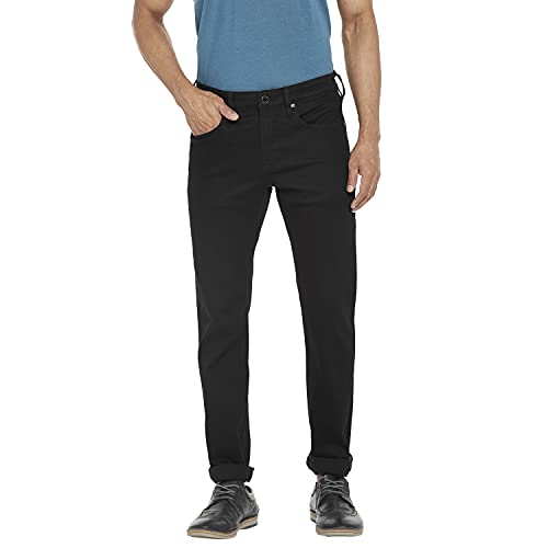 Image of Everblue Men Solid Stretchable Black Comfort Slim Midrise Jeans