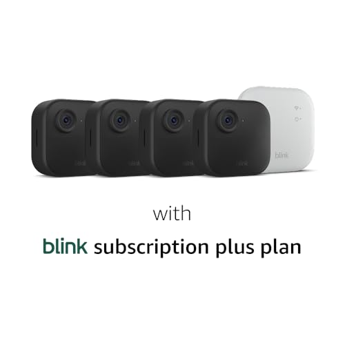 Image of Blink Outdoor 4 XR + 1-Year Subscription - Wireless smart security camera, two-year battery life, extended range. Sync Module XR included - 4 camera system