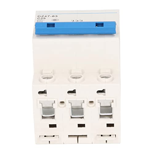 Disjoncteur 3P 25A sur rail DIN miniature pour tableau électrique
