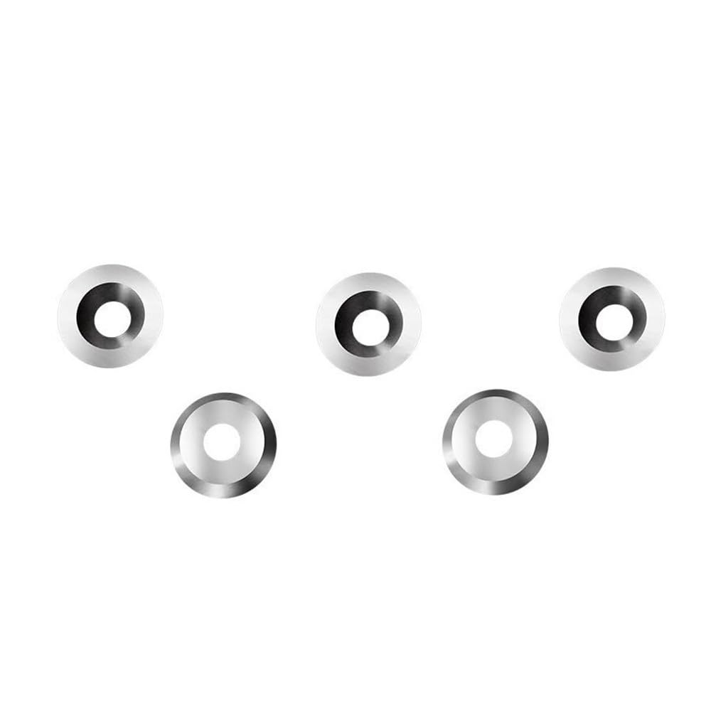 10pieces Carbide Inserts Round Turning Blades 30 Degree, Abrasion Resistance Woodworking Tools Cutters(16x3mm)