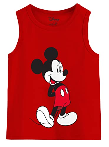 Image of minicult Cotton Kids Vest with Mickey and Friends Character Prints(Pack of 3)