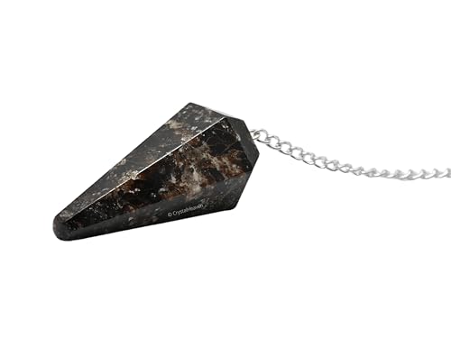 Image of Garnet Pendulum Dowsing Tool - Natural Crystal Pendulum for Spiritual Guidance - Premium Dowser Pendulum for Accurate Divination and Energy Healing - Perfect for Energy Healing and Chakra Balancing - Handcrafted with Precision and Elegance
