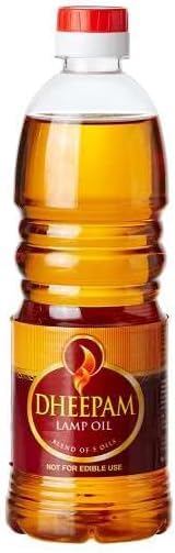 Dheepam Lamp Oil 500Ml Pooja Oil Blend of 5 Oils Not for Edible Use Product of India Pack of 1